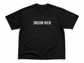 Dream Rich Tee — Black / White Print
