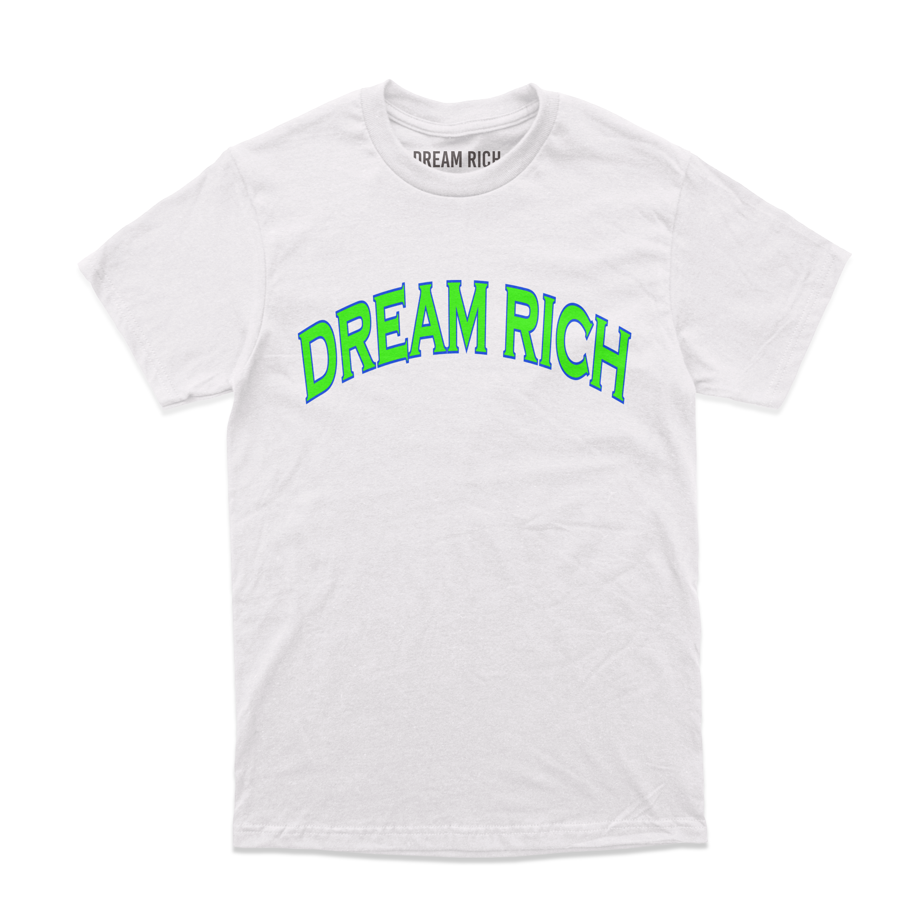 " Curve It " Tee ( Lime Green & Royal Blue )